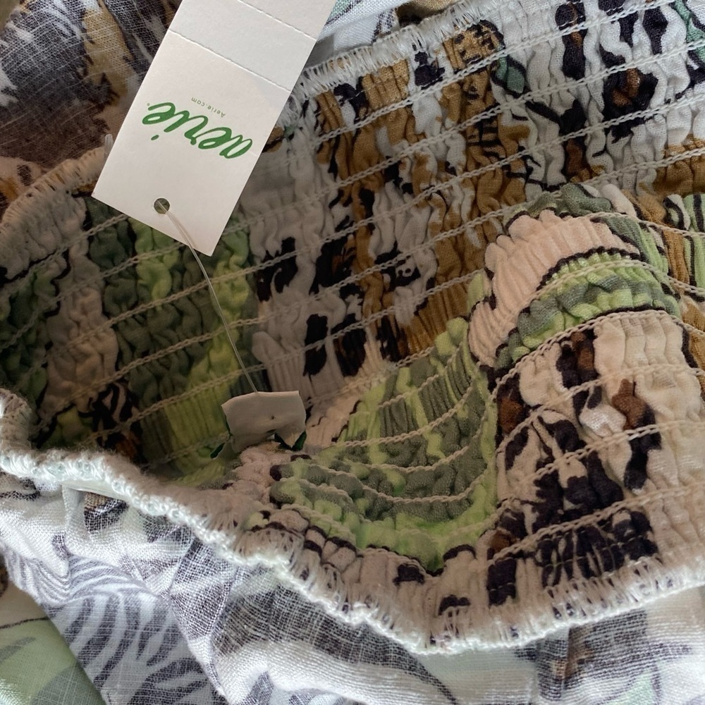 AERIE‎ animals Safari Zebra lion linen blend mini skirt. Size XS. NWT - Picture 10 of 12
